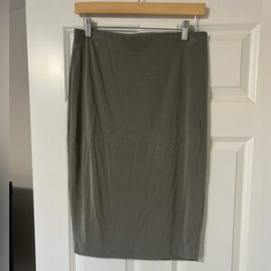 Express Olive Green Midi Skirt